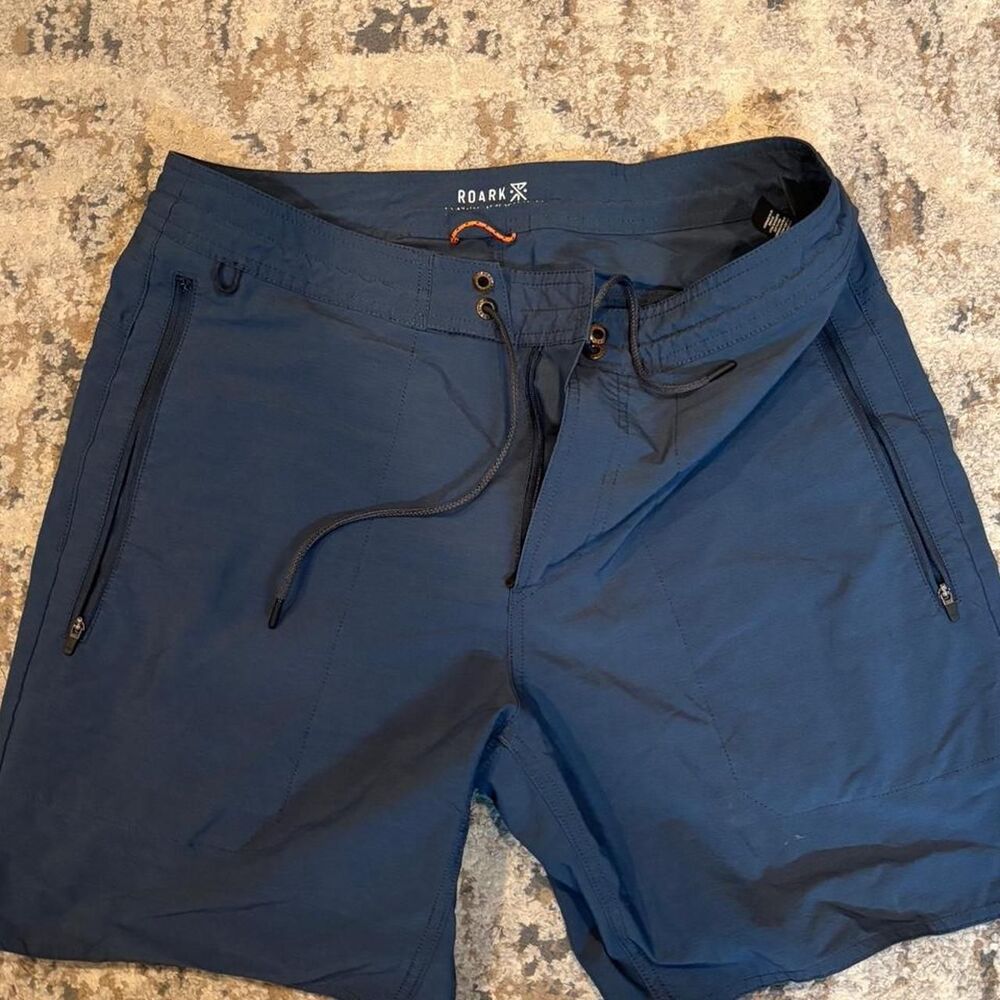 Roark Men's Navy Blue Hybrid Shorts